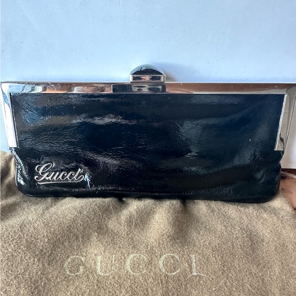 Gucci Black Patent Leather Wallet